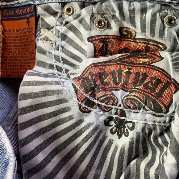 ROCK REVIVAL KERRY SKINNY RIPPED DISTRESSED JEANS - Picture 11 of 11